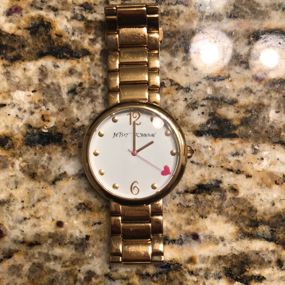 Betsey Johnson gold watch